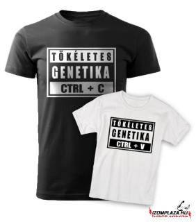 Tökéletes genetika férfi+gyerek póló (a gyerek 4A, 6A. 8A méretben rendelhető ()