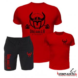 Viking workout, Valhalla strenght póló (piros) + rövidnadrág (fekete) ()