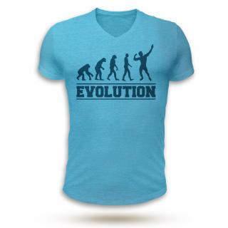 Zyzz evolution V-nyakú póló (kék)