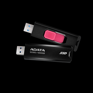 ADATA SSD Külső USB 3.2 1TB SC610, Fekete / Piros