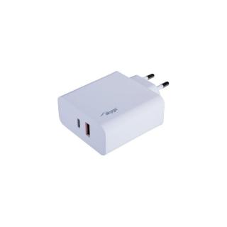 Akyga AK-CH-15 65W univerzális hálózati töltő adapter fehér (QC3.0)