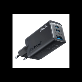 ANKER Hálózati Töltő, GaNPrime 65W, 3 port, 2xUSB-C + 1xUSB-A, PowerIQ 4.0, fekete - A2668311