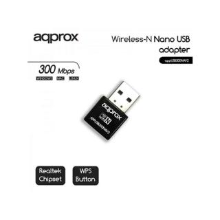 APPROX Hálózati Adapter - USB, nano, 300 Mbps Wireless N (802.11b / g/n)