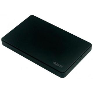 APPROX Külső Ház 2,5" -  USB3.0, SATA, 9.5mm magas HDD kompatibilitás, Fekete