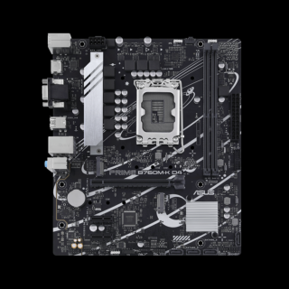 Asus Alaplap - Intel PRIME B760M-K D4 s1700 (B760, 2xDDR4 5333MHz, 4xSATA3, 2xM.2, HDMI + VGA)
