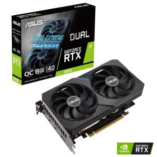 ASUS GeForce RTX 3050 8GB DUAL OC Edition V2 videokártya (DUAL-RTX3050-O8G-V2)