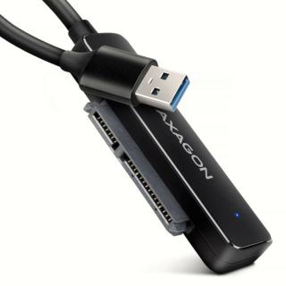 Átalakító AXAGON  USB3.2 GEN1  to 2.5" Sata+táp Fekete