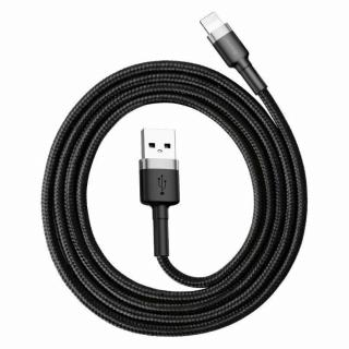 Baseus Cafule USB / Lightning töltőkábel 2 m szürke-fekete (CALKLF-CG1)