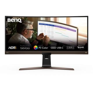 BenQ monitor 37,5" - EW3880R (Ívelt, IPS, 21:9, 3840x1600, 4ms, 300cd / m2,  2xHDMI, DP, USB-C Speaker, HDR, Freesync)