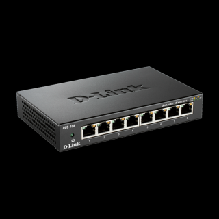 D-LINK Switch 8x1000Mbps Fémházas Asztali, DGS-108GL / E