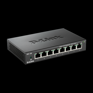 D-LINK Switch 8x100Mbps Fémházas Asztali, DES-108 / E