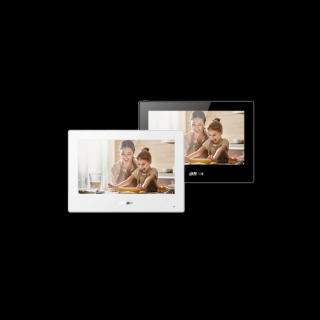Dahua IP video kaputelefon - VTH5321GB-W (beltéri egység, 7" touch screen, 2 ajtó vezérlés, SD, I / O, PoE, wifi, fekete)