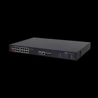 Dahua PoE switch - PFS3220-16GT-240 (16x 1Gbps at / af PoE + 2x 1Gbps + 2x SFP, 240W)