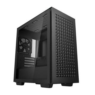 DeepCool Számítógépház - CH370 (fekete, ablakos, 1x12cm ventilátor, Mini-ITX / Mico-ATX, 2xUSB3.0)