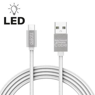 Delight kábel - USB Type-C töltőkábel, 1m, fehér