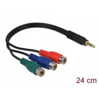 Delock Átalakító - 62499 (3.5 mm Jack > 3 x RCA, apa / anya)