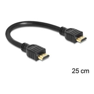 Delock HDMI 1.4 M / M video jelkábel 0.25m fekete