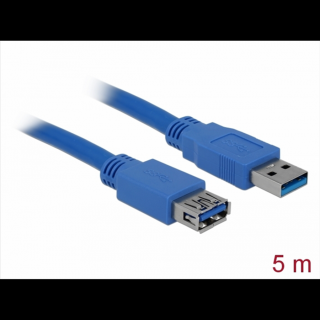 Delock Kábel - 82541 (USB-A 3.0 -> USB-A 3.0 Hosszabbító kábel, apa / any, 5m)