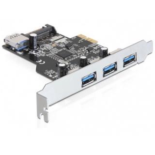 Delock PCI-E x1 - 3 + 1 portos USB3.0 IO vezérlő