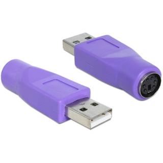 Delock PS / 2 -> USB A F / M adapter lila