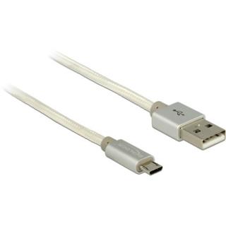 Delock USB 2.0 A -> USB 2.0 micro B M / M adatkábel 2m fehér