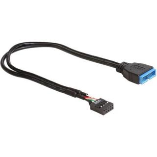 Delock USB Pinheader 9pin -> USB 3.0 pinheader F / M adatkábel 0.3m