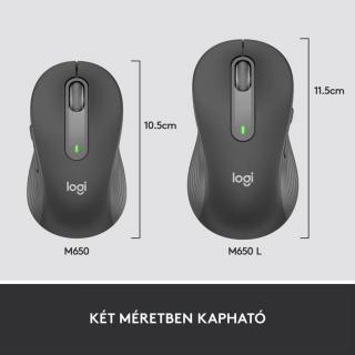 Egér Logitech Signature M650 for Business Optikai Wireless Grafitszürke