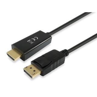 Equip Átalakító Kábel - 119390 (DisplayPort - HDMI kábel, apa / apa, 2m)