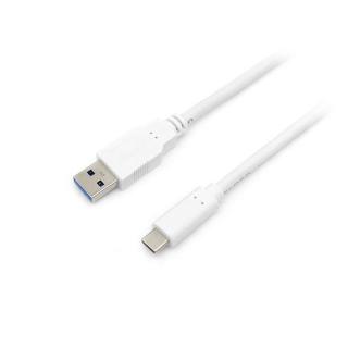 Equip Átalakító Kábel - 128363 (USB-C 3.2 Gen1 to USB-A, apa / apa, fehér, 1m)