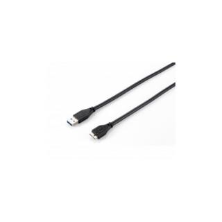 Equip Kábel - 128397 (USB3.0, A-microB 10pin kábel, apa / apa, duplán árnyékolt, 2m)