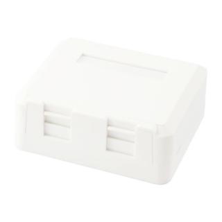 Equip Keystone Fali aljzat - 125124 (2 port, Cat5e / Cat6 / Cat6A, árnyékolatlan, porvédő, fehér)