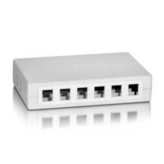 Equip Keystone Fali aljzat - 125460 (12 port, Cat5e / Cat6 / Cat6A, fehér)