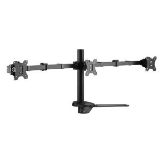 Equip Monitor Asztali konzol - 650125 (17"-27",3 monitor,dönthető, forgatható, állítható magasság, Max.: 3x 7kg, fekete)