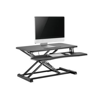 Equip Monitor / Periféria Asztali állvány - 650840 (Ergonomikus, állítható magasság: 10-50 cm, Max.: 15kg, acél, fekete)