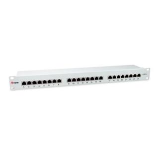 Equip Patch Panel - 326325 (24 port, Cat6, 1U, árnyékolt, szürke)