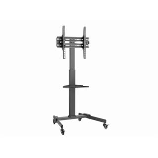 Equip TV / Monitor állvány - 650607 (32"-55", dönthető, állítható magasság, gurulós, Max.:35kg, fekete)