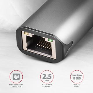 Ethernet Adapter AXAGON ADE-25RC USB 3.2 USB Typ-C >  RJ45