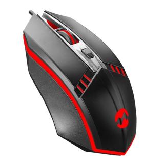 Everest Gamer Egér - SM-G97 GANK  (7200 DPI, 4gomb, 1,5m harisnyázott kábel,optikai, fekete, RGB LED)