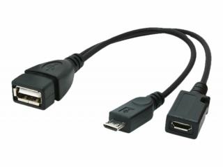 GEMBIRD A-OTG-AFBM-04 Gembird cable USB OTG AF to micro BM + micro BF, 0,15 m