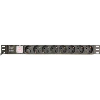 Gembird EG-PDU-014-C14 8db villásdugó CEE 7 / 3 (EU) rack elosztó 3m fekete 1U