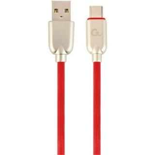 Gembird Premium rubber Type-C USB charging and data cable, 1m, red
