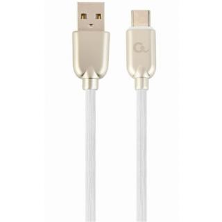 Gembird Premium rubber Type-C USB charging and data cable, 1m, white