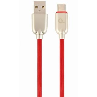 Gembird Premium rubber Type-C USB charging and data cable, 2m, red