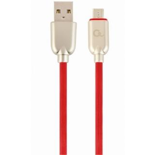 Gembird USB 2.0 A -> USB 2.0 micro B M / M adatkábel 1m piros Premium rubber