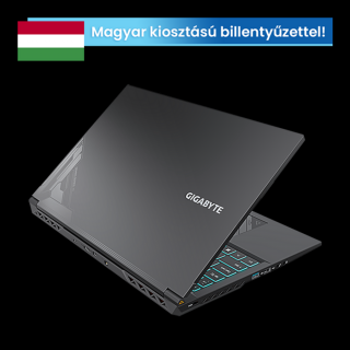 GIGABYTE G5 MF 15.6" FHD (IPS / 144Hz), Intel Core i7-13620H (10C / 4.9Ghz), 16GB, 1TB SSD, RTX 4050, Magyar billentyű