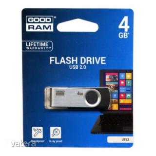 GOODRAM Pendrive 4GB, UTS2 USB 2.0, Fekete