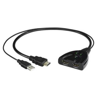 Hama HDMI elosztó - 121776 (2xHDMI, 4K / 30, fekete)