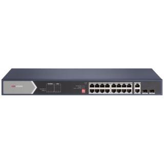 Hikvision Switch PoE - DS-3E0520HP-E (16 port 1000Mbps, 225W, 2x RJ45, 2xSFP)