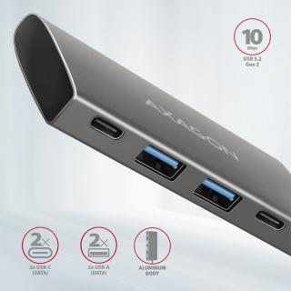 HUB AXAGON HMC-4G2 Multiport-Hub, USB 3.1, 2x USB-A, 2x USB-C