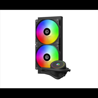 ID-Cooling CPU Water Cooler - FX240 ARGB (35,2dB; max. 129,39 m3 / h; 2x12cm, A-RGB LED, fekete)